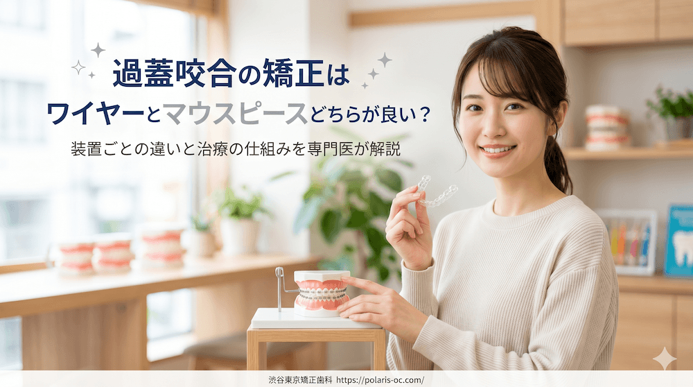 過蓋咬合の矯正はワイヤーとマウスピースどちらが良い？装置ごとの違いと治療の仕組みを専門医が解説